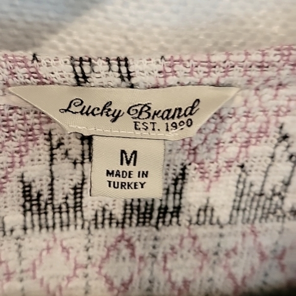 Lucky Brand Zip Sweater Cardigan soutwest asymmetrical fall size Medium - Picture 2 of 10